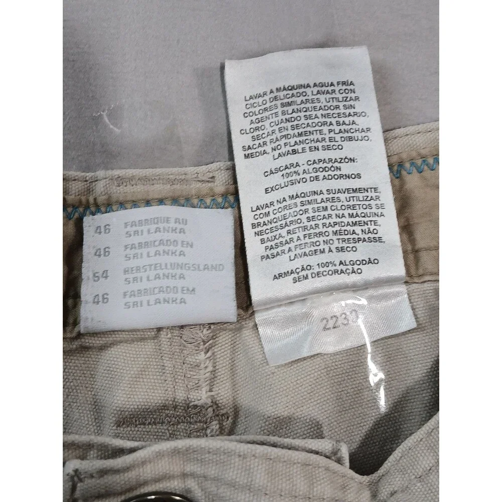Columbia Mens Cargo Hiking Shorts Size 36 Khaki Omni Shield Stain Repellent 10in
